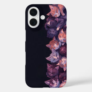 Coque Pour iPhone 16 Sieste de chat rêveuse – Illustration de chaton at