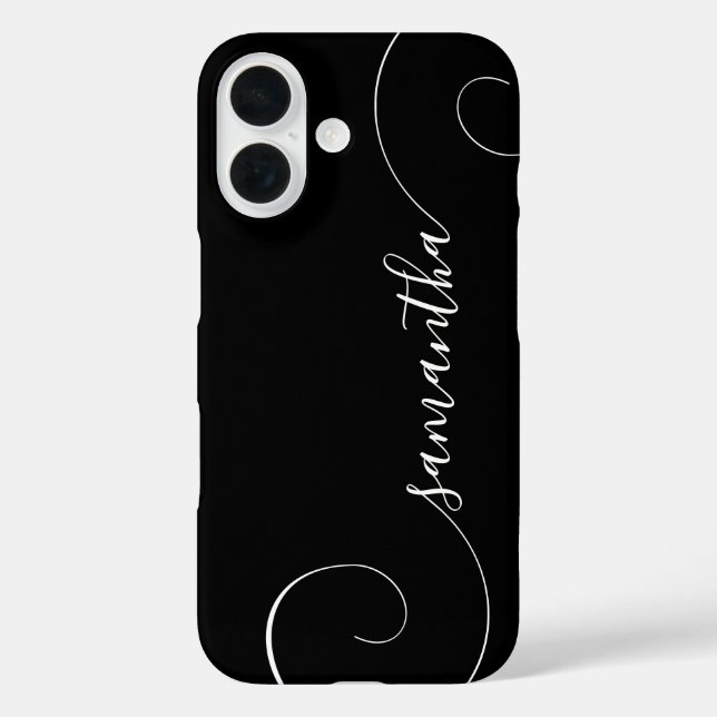 Coques Case-Mate iPhone Signature de boudin noir et blanc (Verso)