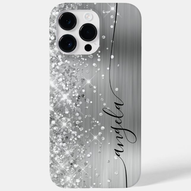 Coques Case-Mate iPhone Signature de glamour en argent (Verso)