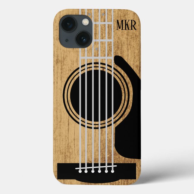 Coques Case-Mate iPhone Signature Guitare en bois vieilli (Verso)