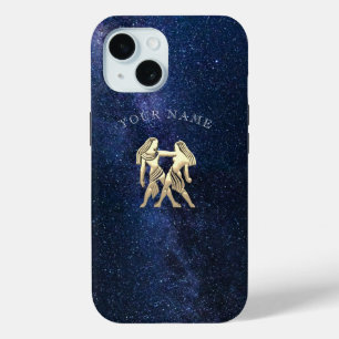 Coque Pour iPhone 15 Signe du zodiaque Gémeaux
