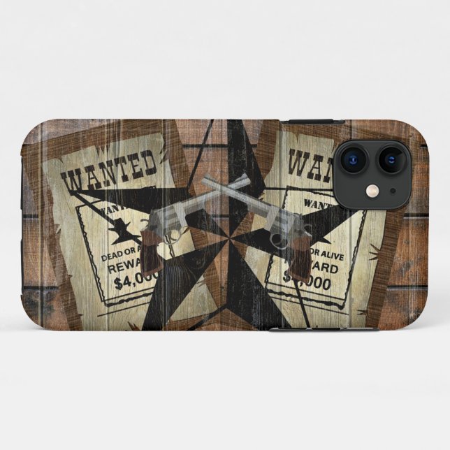 Coques Case-Mate iPhone SIGNE Recherché Rustique Texas Star Western Double (Dos (Horizontal))