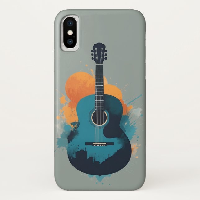 Coques Case-Mate iPhone Silhouette classique de guitare (Dos)