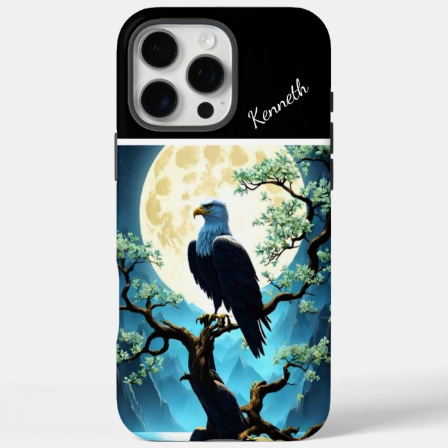 Coques Case-Mate iPhone Silhouette d'aigle sur le Willow (Verso)
