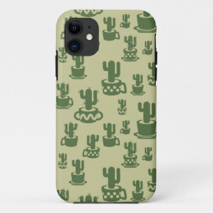 Case-Mate iPhone Case Silhouette de cactus succulent en tasses et pots
