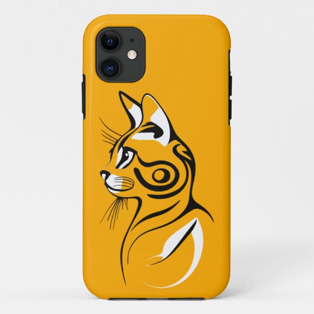 Coques Case-Mate iPhone Silhouette de chat (Dos)