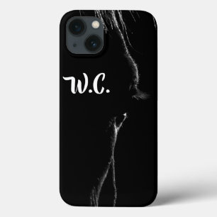 iPhone 13 Coque Silhouette de cheval noir et blanc