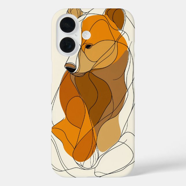 Coques Case-Mate iPhone Silhouette de l'ours Abstrait (Verso)