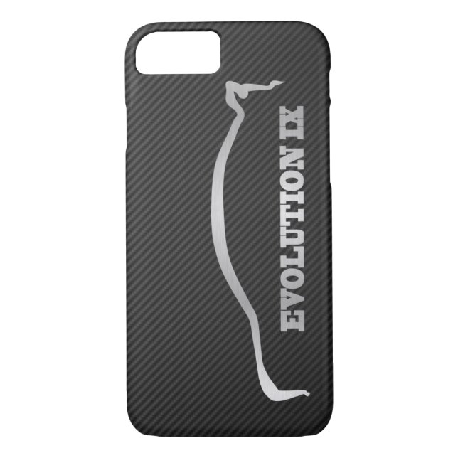 Coques Case-Mate iPhone Silhouette de Mitsubishi Evo IX et carbone (Dos)