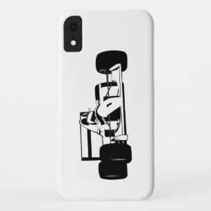 Case-Mate iPhone Case Silhouette de voiture de course noir et blanc