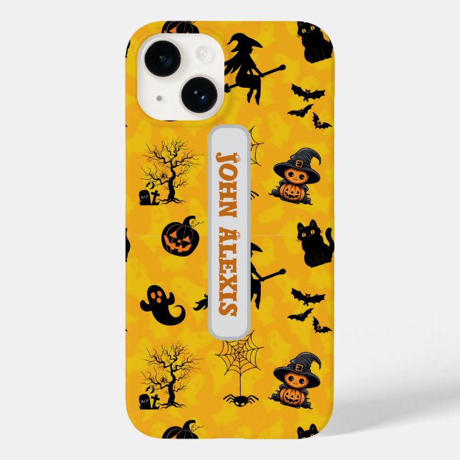 Coques Case-Mate iPhone Silhouette d'Halloween personnalisée (Verso)