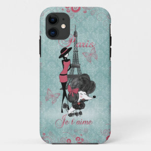 Coque Case-Mate Pour iPhone Silhouette française vintage élégante de filles