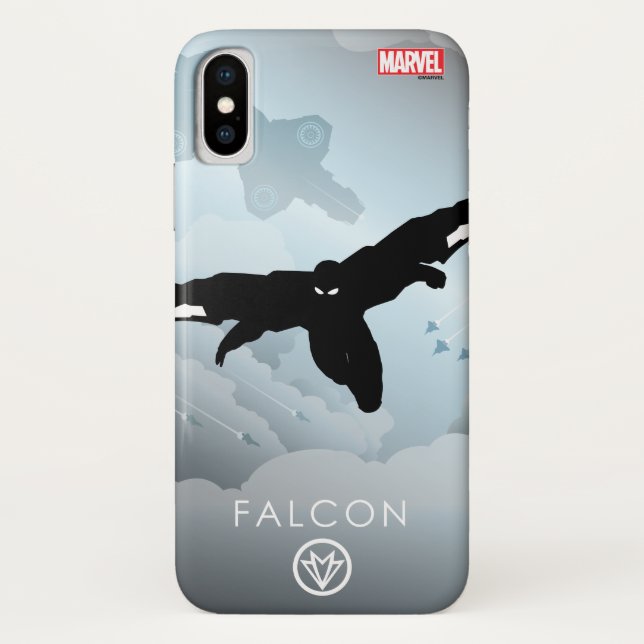 Coques Case-Mate iPhone Silhouette héroïque de Falcon (Dos)