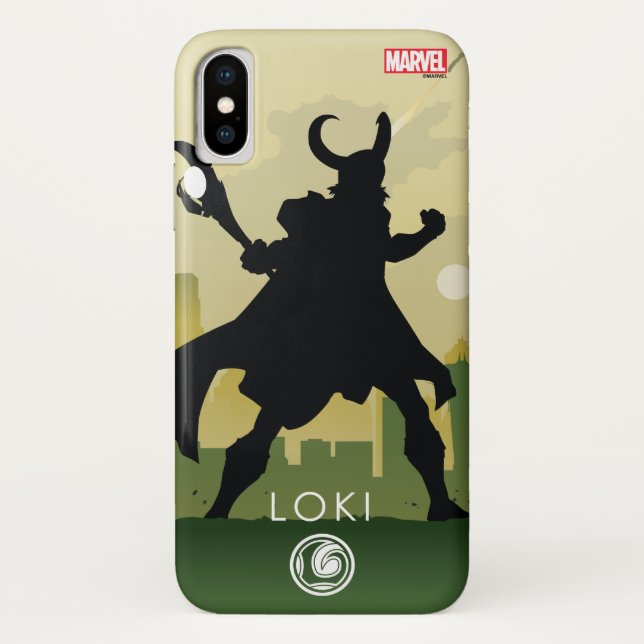 Coques Case-Mate iPhone Silhouette héroïque de Loki (Dos)