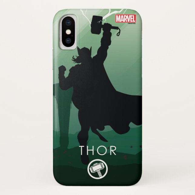 Coques Case-Mate iPhone Silhouette héroïque de Thor (Dos)