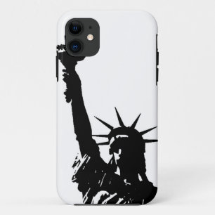 Coque Case-Mate Pour iPhone Silhouette Lady Liberty noir et blanc