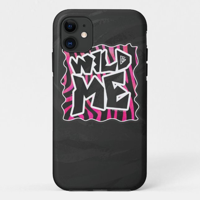 Coques Case-Mate iPhone Silhouette noir et rose chaud Zèbre (Dos)