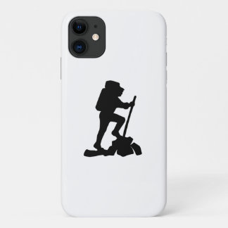 Case-Mate iPhone Case silhouette noire simple randonnée de montagne