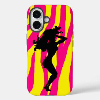 Coque Pour iPhone 16 Silhouette, serveuse coquine