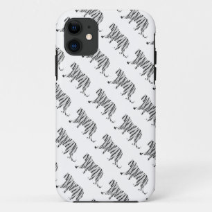 Coques Pour iPhone Silhouette Tiger noir et blanc