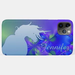 Case-Mate iPhone Case Silhouette Unicorne (bleu avec psychédélique)