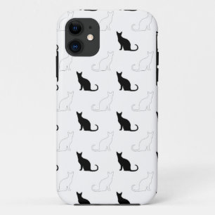 Etui iPhone Case-Mate Silhouettes de chats noirs et blancs