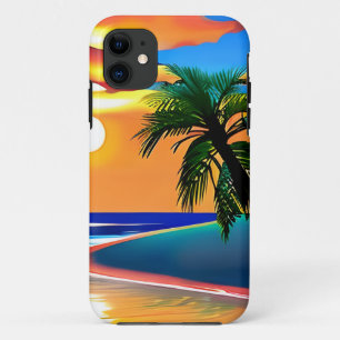 Case-Mate iPhone Case Silhouettes de palmiers et coucher de soleil 