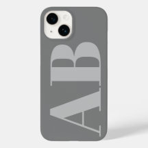 Silver Gris moderne initial minimaliste contempora
