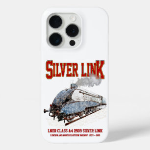 Coque iPhone 15 Pro Silver Link - LNER Classe A4 2509 Train à vapeur L