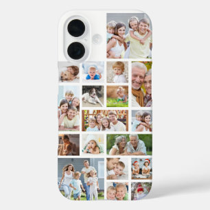 Coque Pour iPhone 16 Simple 18 Photo Collage Photos Couleur personnalis