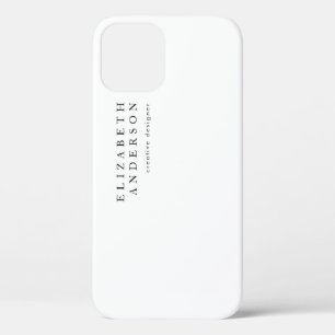 Case-Mate iPhone Case Simple blanc et noir Texte moderne Entreprise mode