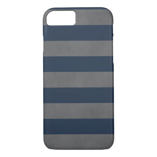 Coques Case-Mate iPhone Simple Cool Manly Texture gris bleu rayé (Dos)