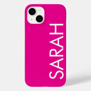 Coque Pour iPhone 14 Simple Design Moderne Nom Classique Rose Couleur
