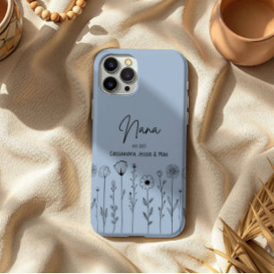 Coques iPhone 16 Pro Max Simple Floral Nana Titre personnalisé