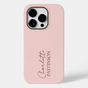 Coque Pour iPhone 14 Pro Simple minimaliste stylé Nom personnalisé Clair ro