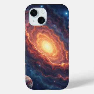 Coque Pour iPhone 15 Simple moderne : Galaxy Space Rock Cool