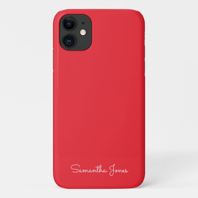 Coques Case-Mate iPhone Simple moderne Minimal rouge vif (Dos)