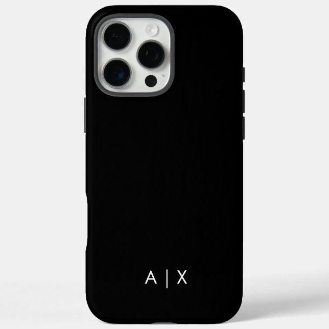 Coques Case-Mate iPhone Simple monogramme de nom de couple (Verso)