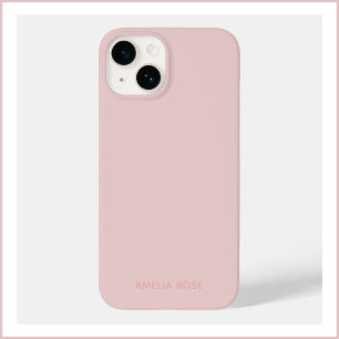 Coque Pour iPhone 14 Simple Quartz Rose Personnalisé sur iPhone 14 Rose