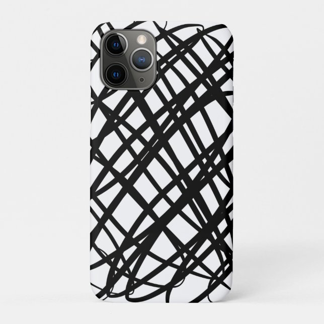 Coques Case-Mate iPhone Simple Scribble | Noir | (Dos)