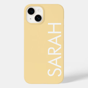 Coque Pour iPhone 14 Simple Style moderne Classic Nom Crème COULEUR