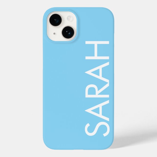 Coques Case-Mate iPhone Simple stylish Moderne Nom classique Sky Blue (Verso)
