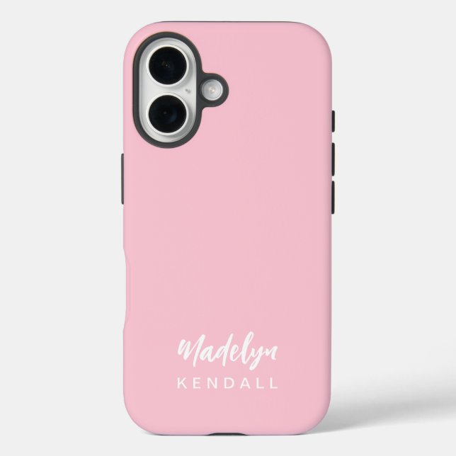Coques Case-Mate iPhone Simple Stylish Script Name Cotton Candy Pink (Verso)