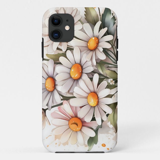 Coques Case-Mate iPhone Simples marguerites élégantes (Dos)