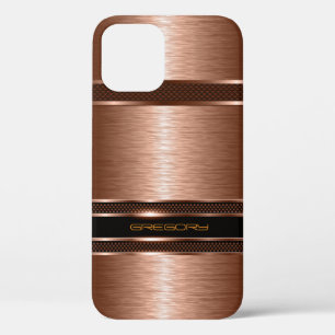 Case-Mate iPhone Case Simples tonalités Brown en cuivre Revêtement métal