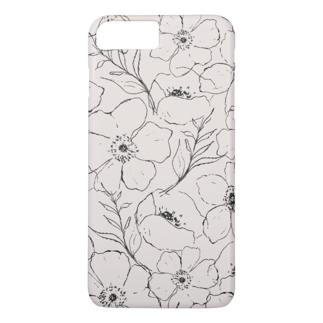 Coques Case-Mate iPhone Simplicité florale - Neutre (Dos)