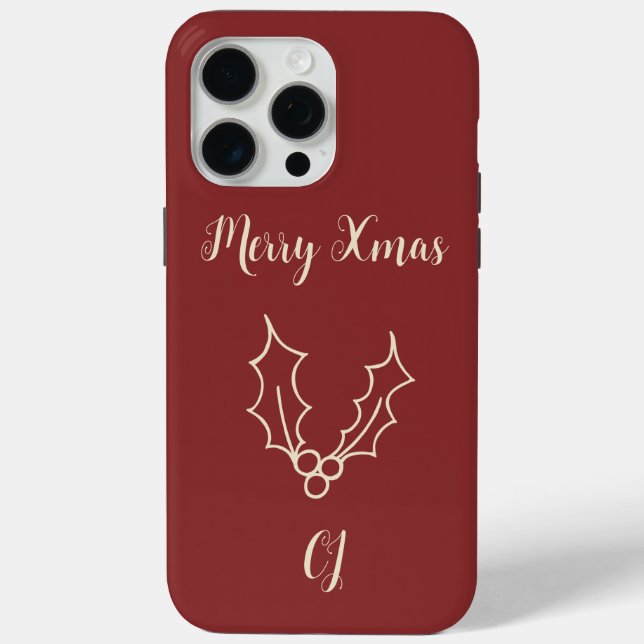 Coques Case-Mate iPhone Simply Christmas Collection - Holly (Verso)