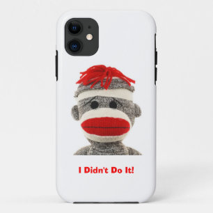 Coques Pour iPhone Singe drôle et mignon de chaussette je téléphone