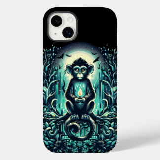 Coque Pour iPhone 14 Plus Singe Mystique dans la Forêt Enchantée