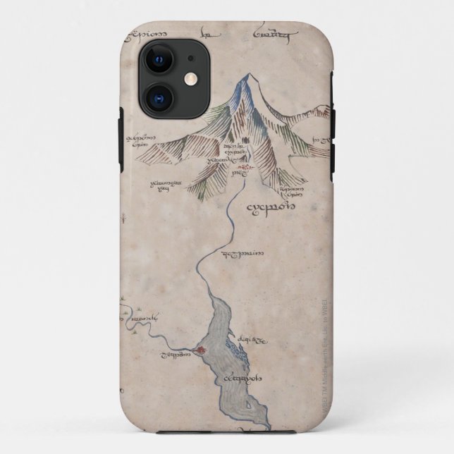 Coques Case-Mate iPhone Sinine Map of the Lonely Mountain (Dos)